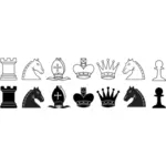 Šachové figurky vektor