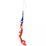 Карта флага Чили