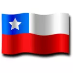 Immagine vettoriale di ripple bandiera cilena