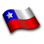 Gekanteld Chileense vlag vector illustratie