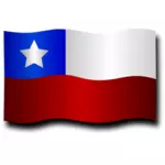 Bandera chilena con sombra clip arte vectorial