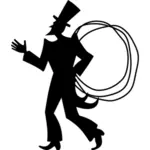 Chimney sweep silhouette vector illustration