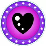 Purple heart lencana vektor klip seni