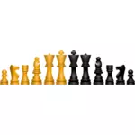 Vektorový obrázek Šachové figury podle výšky