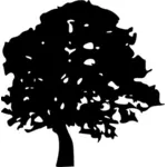 Дерево силуэт векторная графика