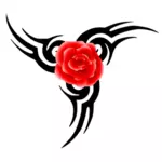 Tribal Tattoo mit Rose