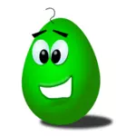 Green comic egg vector image