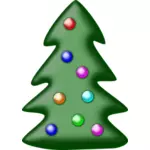 Vektör yıldız küçük resim ile Noel ağacı