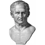 Bust Of Marcus Tullius Cicero vector drawing