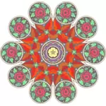 Ornamento circular colorido