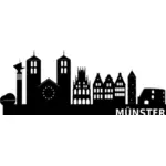 Vista de Münster vetor clip-art
