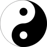 Illustration vectorielle de base symbole Ying-Yang