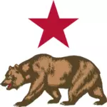 Vector image of bear and star