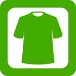 Vector illustration of green square clothing icon