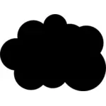 Cloud vector silhouette