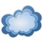 Three nternet clouds vector illustration