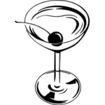 Cocktail glass vector image
