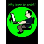 Man codering