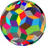 カラフルな幾何学的な球