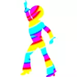 Danseur de disco coloré