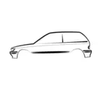 Car outline vector graphics