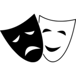 Comedy and tragedy theater masks vector image | Public domain vectors