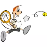Cartoon tennis player