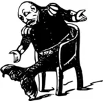 男サイレンのコミック キャラクターのベクトル描画