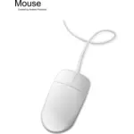 Clipart vetorial de rato de PC slim branco