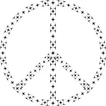 Black and white peace sign
