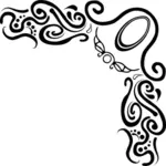 Clip art wektor z rogu ramki ozdoba