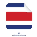 Kosta Rika bayrak etiket