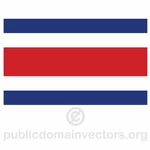 Vector Costa Ricas flagg