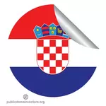 Etiqueta engomada de la bandera croata