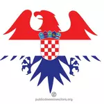Adler mit kroatischen Flagge