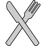 Crossed knife and fork
