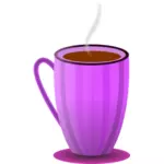 Фиолетовый чай в кружку векторные картинки