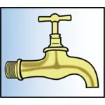 Illustrazione vettoriale di un rubinetto di acqua vecchio stile