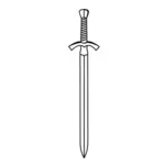 Two-edged sword vector image