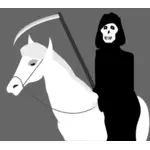 Muerte montando un pony clip arte vectorial