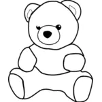 Vector graphics of paintable teddy bear