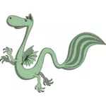 Green dragon, cartoon style