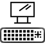 Immagine vettoriale DVI porta icona