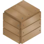 Grafika wektorowa z deskami drewniane pudełko