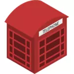 赤い電話ボックスのベクトル画像