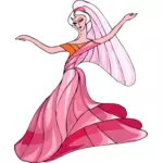 Dançarina de vestido rosa