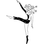 Dançarina de desenho de linha