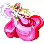 Dancing lady vector image