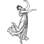 Barfota dansande dam