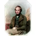 Charles Darwin vector portrait